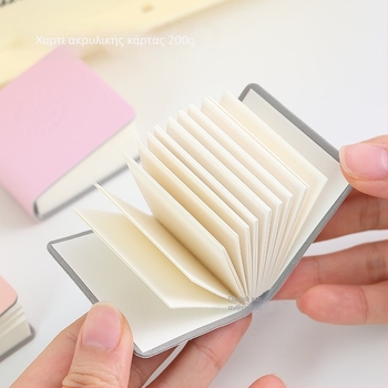 Notebook languo — μίνι άδειο σημειωματάριο σχεδίασης με PU κάλυμμα, ραφτόδετο, χαρτί από κυτταρινικό ξύλο, 200 gsm