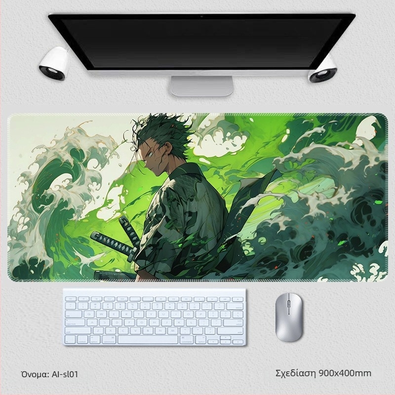 Pad ποντικιού Rui Shuo Stadium για γραφείο, από φυσικό καουτσούκ, με υποστήριξη καρπού, μονόπλευρη, μεταφορά θερμότητας