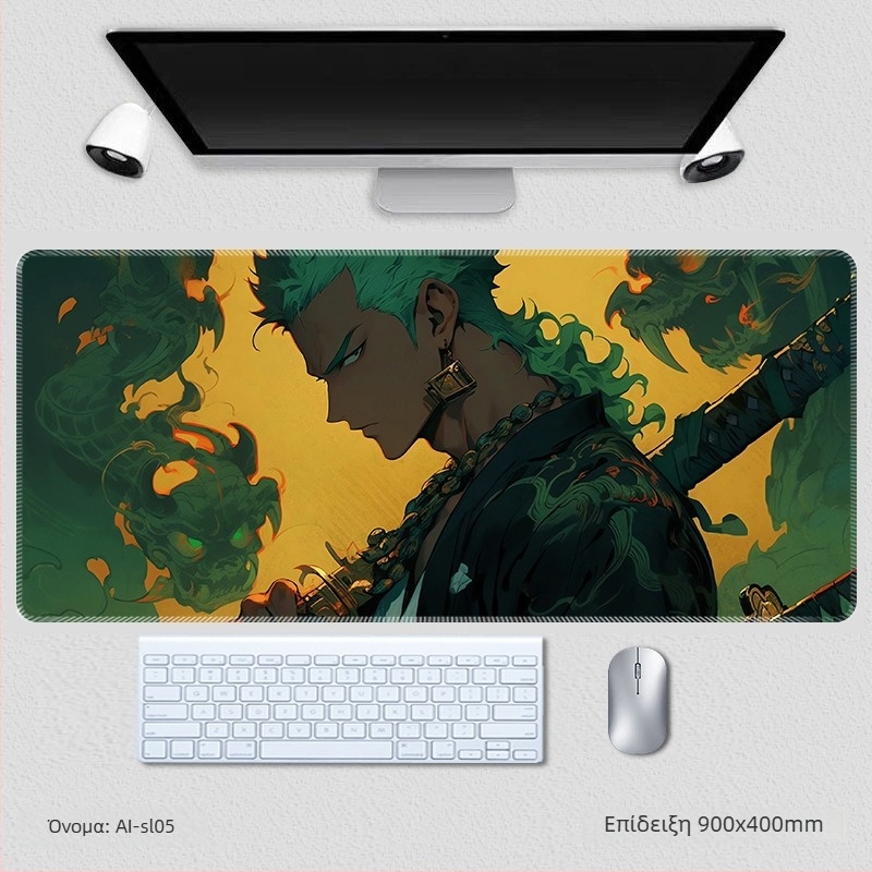 Pad ποντικιού Rui Shuo Stadium για γραφείο, από φυσικό καουτσούκ, με υποστήριξη καρπού, μονόπλευρη, μεταφορά θερμότητας