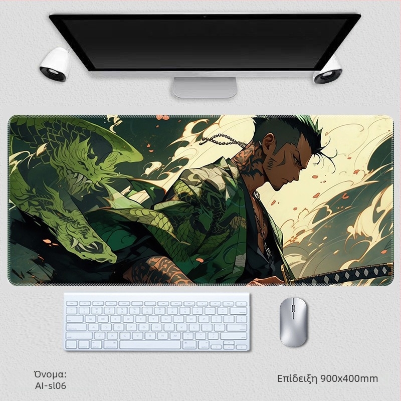 Pad ποντικιού Rui Shuo Stadium για γραφείο, από φυσικό καουτσούκ, με υποστήριξη καρπού, μονόπλευρη, μεταφορά θερμότητας