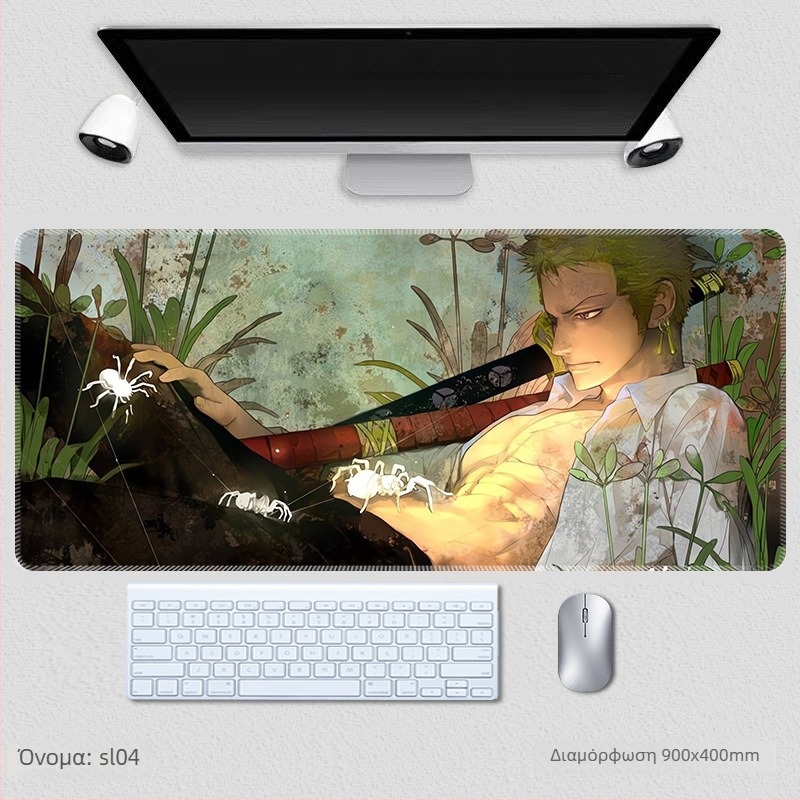 Pad ποντικιού Rui Shuo Stadium για γραφείο, από φυσικό καουτσούκ, με υποστήριξη καρπού, μονόπλευρη, μεταφορά θερμότητας