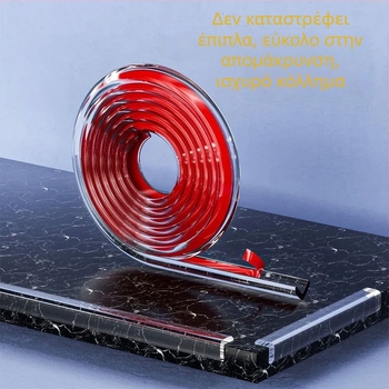 Παιδικός προστατευτής άκρης τραπεζιού σε σχήμα L, διαφανής, μαλακό PVC, αντικρούση, 233 τεμάχια ανά συσκευασία