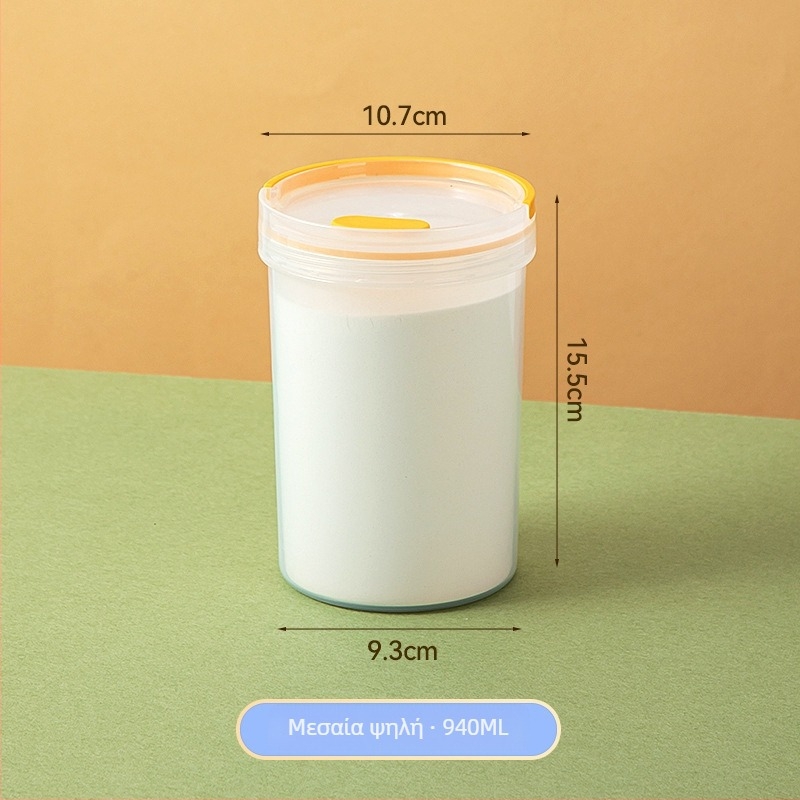 Baina bangshou δοχείο αποθήκευσης γάλακτος σε σκόνη και τσαγιού, διαφανές πλαστικό σφραγιζόμενο δοχείο για ξηρά τρόφιμα
