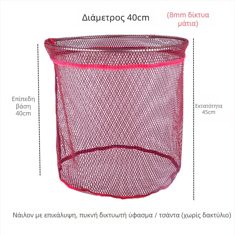 Νάιλον δίχτυ αλιείας με επίστρωση κόλλας – αντι-κόλλημα, χωρίς δαχτυλίδια, για μεγάλα ψάρια