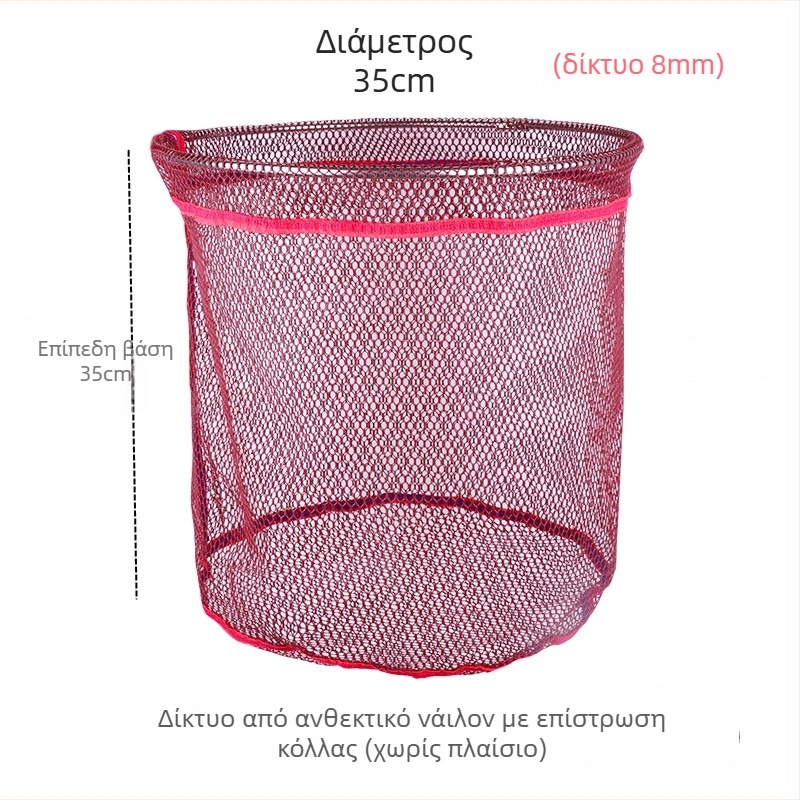 Νάιλον δίχτυ αλιείας με επίστρωση κόλλας – αντι-κόλλημα, χωρίς δαχτυλίδια, για μεγάλα ψάρια