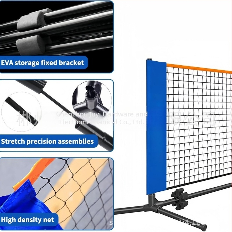 Φορητό πλαίσιο δικτύου pickleball, 3 μ., υλικό PE, κατάλληλο για εσωτερική και εξωτερική προπόνηση, μετακινούμενο και αποσπώμενο