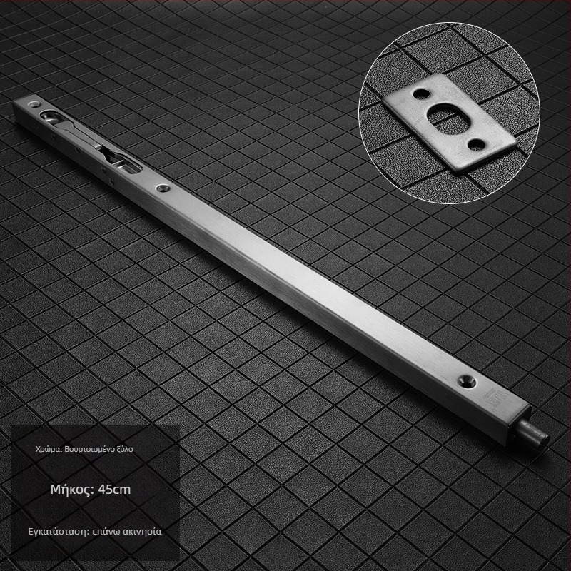 Κρυφός πεταλούδας κλειδαριά για διπλές ξύλινες πόρτες – μοντέλο 205; Υλικό: SUS304 ανοξείδωτος χάλυβας; Κλειδαριά τύπου κουτιού