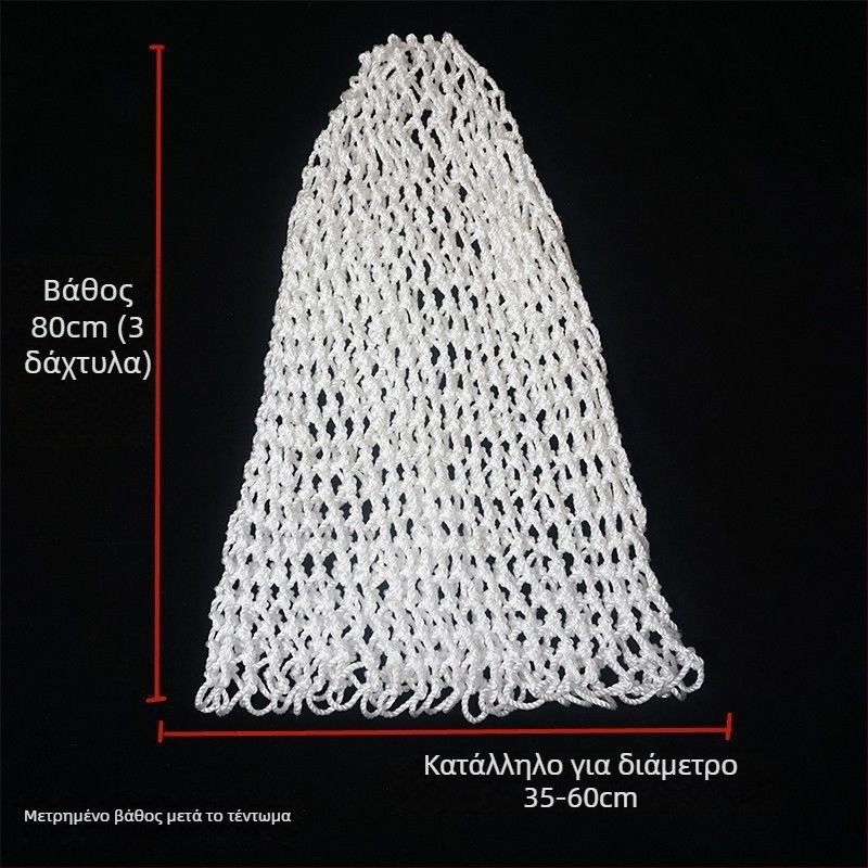 Χειροποίητη νάιλον τσάντα δικτύου για αλιεία – μαλακή προς τα ψάρια, παχιά και ανθεκτική, με αξεσουάρ κεφαλής δικτύου