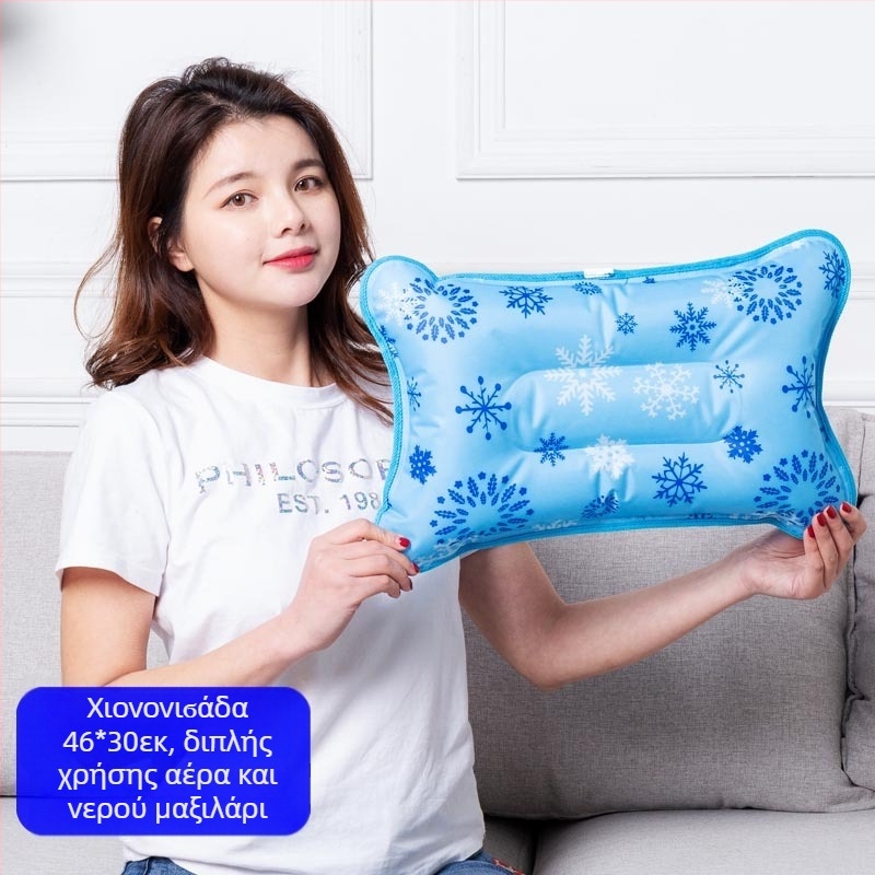 Μαξιλάρι πάγου με PVC ύφασμα και γέμισμα από κρυστάλλους πάγου για ψύξη και πρόληψη θερμοπληξίας; καθολική χρήση, δυνατότητα παραμετροποίησης.