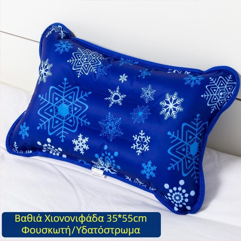 Μαξιλάρι πάγου με PVC ύφασμα και γέμισμα από κρυστάλλους πάγου για ψύξη και πρόληψη θερμοπληξίας; καθολική χρήση, δυνατότητα παραμετροποίησης.