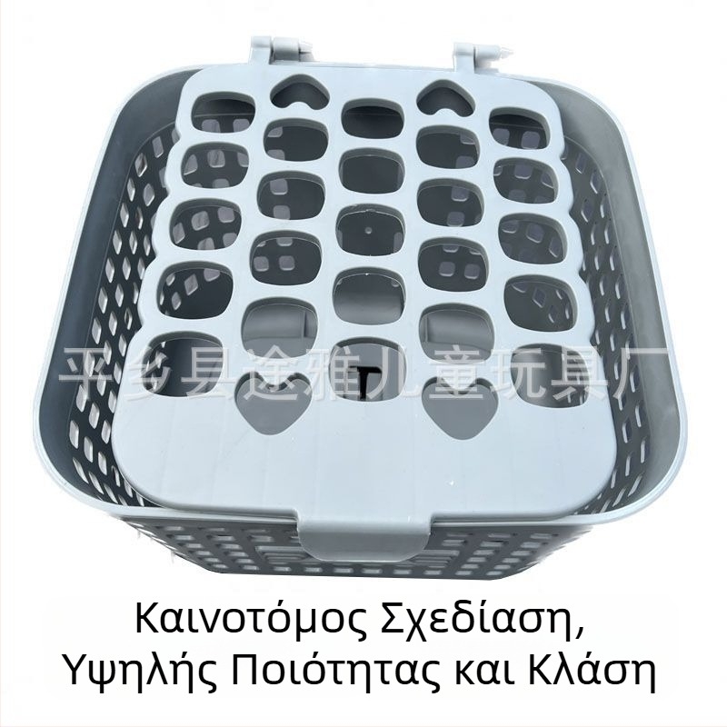 Μπροστινό καλάθι για ηλεκτρικό όχημα, με μεγάλο πλέγμα και καπάκι, μαύρο