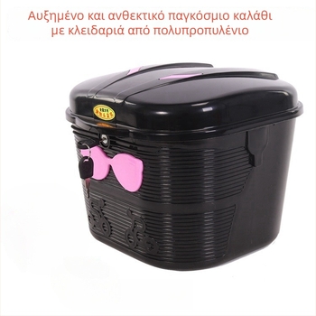 Κάλαθι για ηλεκτρικό ποδήλατο με κλειδαριά κατά της κλοπής, αδιάβροχο και ανθεκτικό στη σκόνη, PP πλαστικό, Juyou
