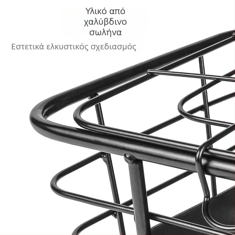 Κάλαθι ηλεκτρικού ποδηλάτου, μπροστινό και κάτω ατσάλινο καλαθάκι, διευρυμένος σχεδιασμός καλαθιού, μεταλλική κατασκευή, προσαρμοστικότητα