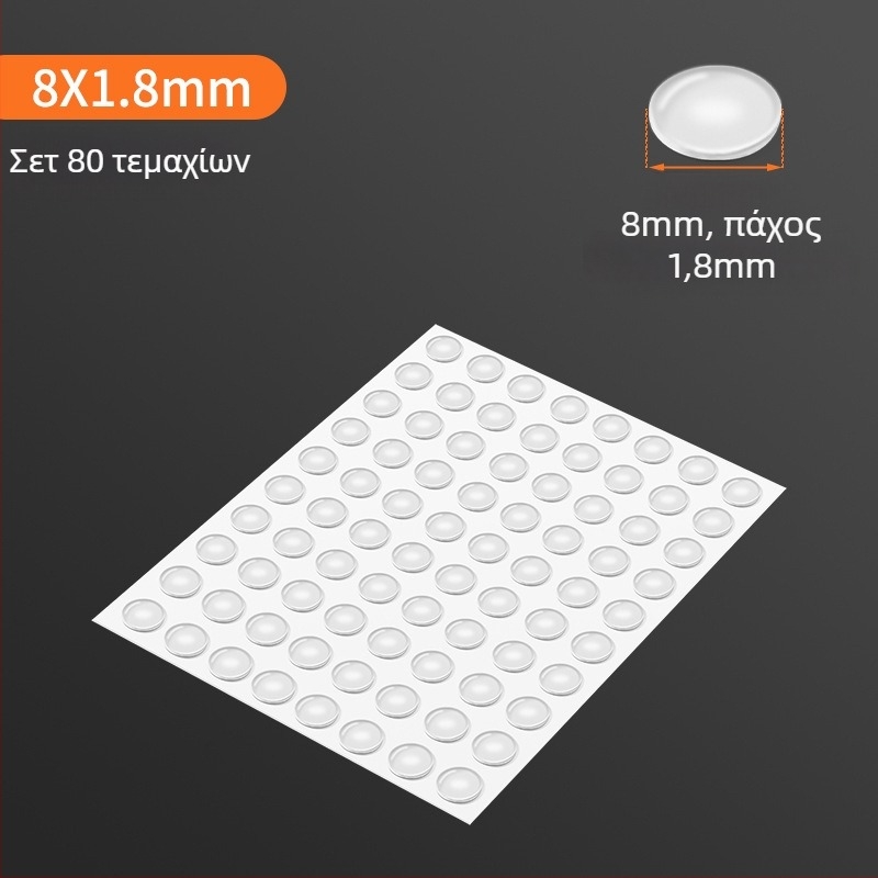 Αυτοκόλλητη ημιπολύ σφαιρική βάση ποδιού για ντουλάπες – Διαφανές PU, Αντιολισθητικό, Αντισύγκρουσης, Αθόρυβο πέλμα επίπλων (Ημι-φαιρικό, PU, Διαφανές, Αυτοκόλλητο, Αντιολισθητικό/Αντισύγκρουσης)