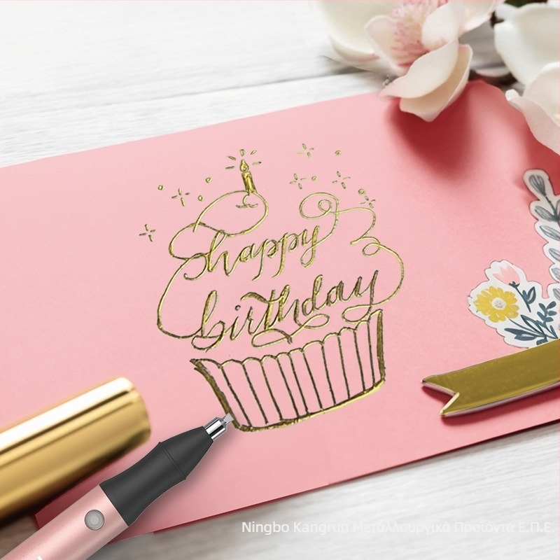 KR123-1 φορητό στυλό θερμικής χάραξης από κράμα αλουμινίου για χαρτί και δέρμα, Kangrun, επαναφορτιζόμενο