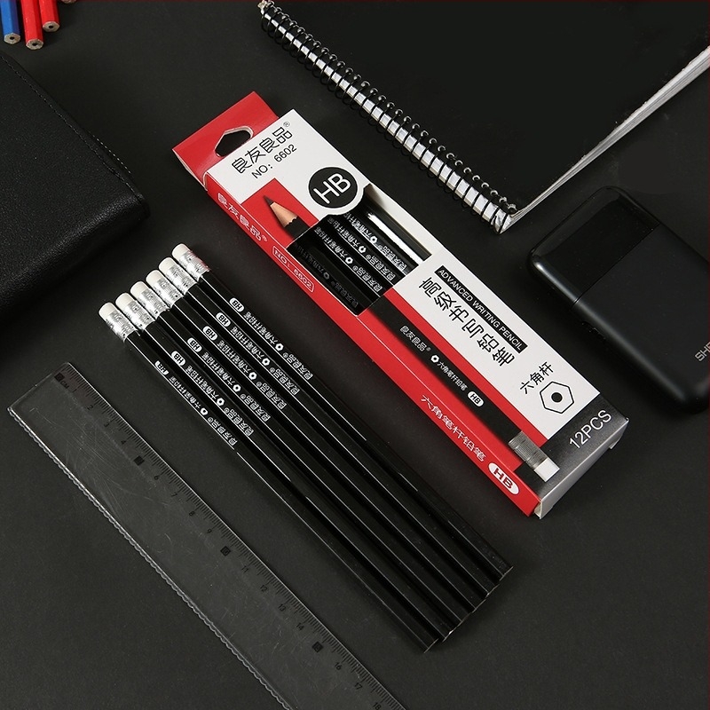 Lylp Σετ 12 χρωματιστών μολυβιών σε κουτί δώρου, HB πυρήνας, ξύλινο σώμα, για σχέδιο και ζωγραφική