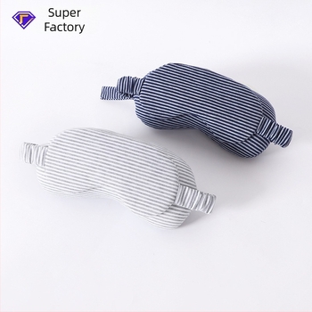 Μάσκα ματιών από ιαπωνικό βαμβάκι και μαξιλάρι λαιμού 2-σε-1, φορητό ταξιδιωτικό μαξιλάρι σε σχήμα U, ύφασμα από 100% βαμβάκι, γέμισμα από κόκκους αφρού