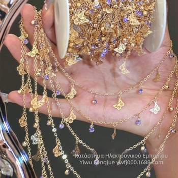 DIY Αλυσίδα Κοσμημάτων — μέταλλο, ηλεκτροπλατίωση, προέλευση Yiwu, τύπος: αλυσίδα, κυκλοφορία φθινόπωρο 2025