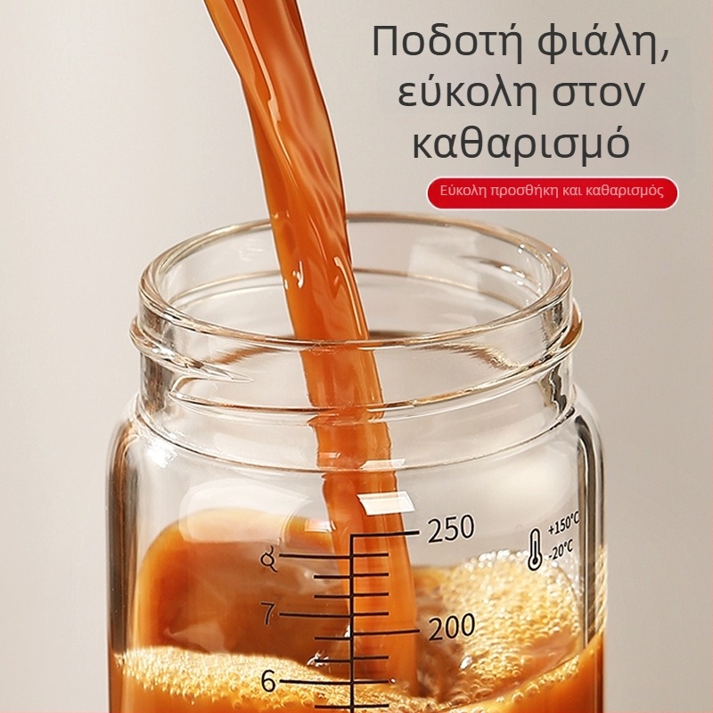 Δοχείο διανομής κινεζικής ιατρικής από γυαλί υψηλής αντοχής με κλίμακα, 301-500 ml, φορητό και αεροστεγώς κλειστό