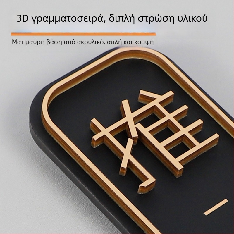 Ακρυλική πινακίδα πόρτας συρόμενης Push-Pull | UV εκτύπωση | με δυνατότητα παραμετροποίησης