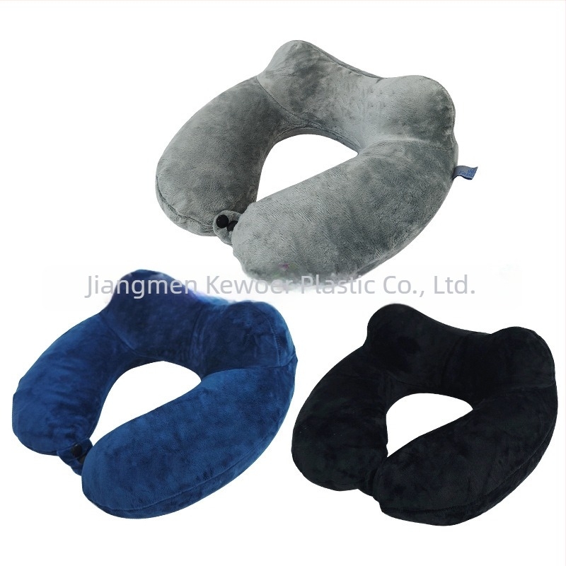 Covall φουσκωτό μαξιλάρι U-σχήματος για ταξίδι με αφαιρούμενο πλενόμενο κάλυμμα, πλήρωση αέρα, ύφασμα PVC, για ενήλικες