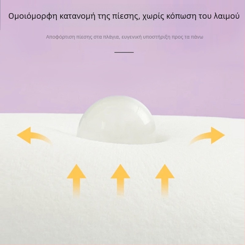 Φορητό μαξιλάρι λαιμού σε σχήμα U από memory foam με αποσπώμενο σχεδιασμό και ύφασμα Ice Silk, ιδανικό για ταξίδια και αεροπλάνο.