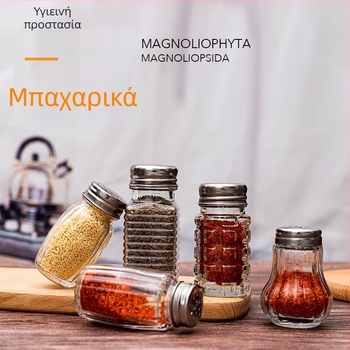 Τετράγωνο γυάλινο μπουκάλι μπαχαρικών για στερεές ουσίες – κομψός μοντέρνος μινιμαλιστικός σχεδιασμός, κουζίνα υψηλής ποιότητας