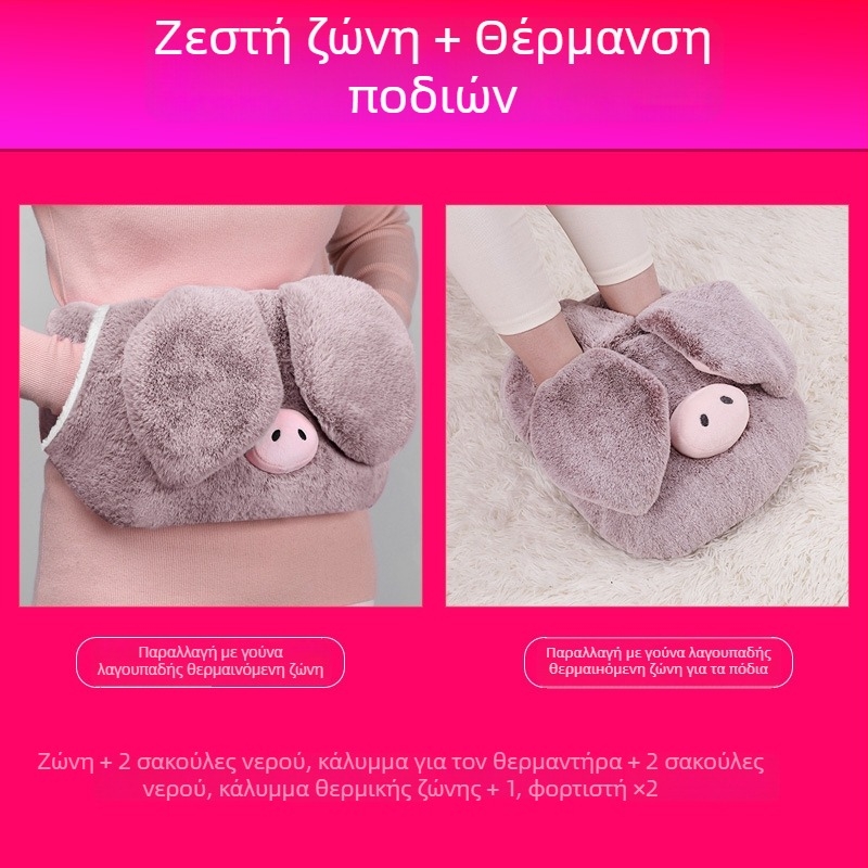 Θερμαινόμενες παντόφλες για το σπίτι με θέρμανση πάτου USB, επάνω μέρος από γνήσιο δέρμα, unisex