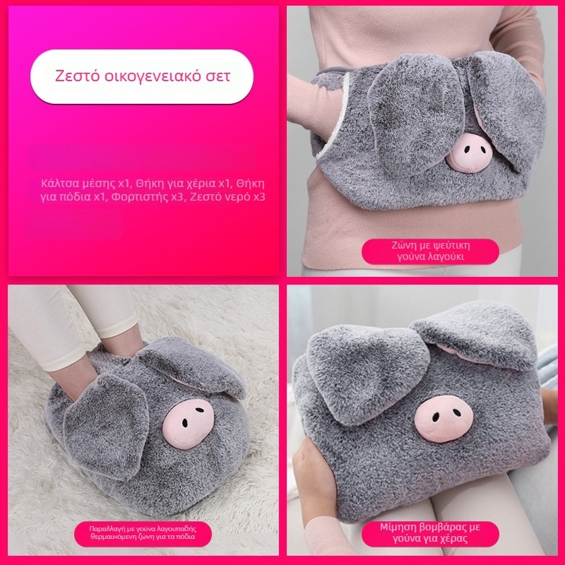 Θερμαινόμενες παντόφλες για το σπίτι με θέρμανση πάτου USB, επάνω μέρος από γνήσιο δέρμα, unisex