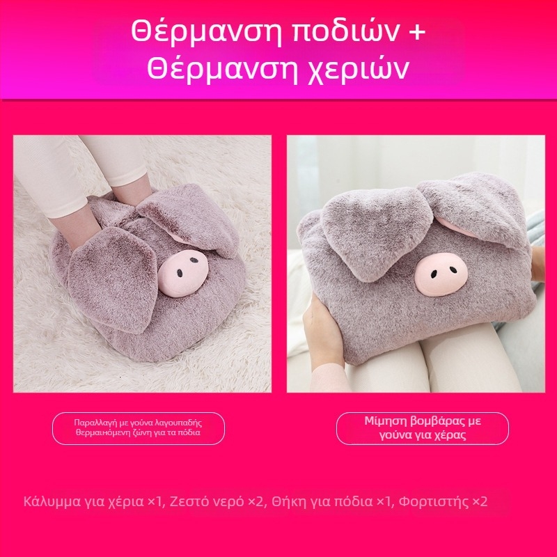 Θερμαινόμενες παντόφλες για το σπίτι με θέρμανση πάτου USB, επάνω μέρος από γνήσιο δέρμα, unisex