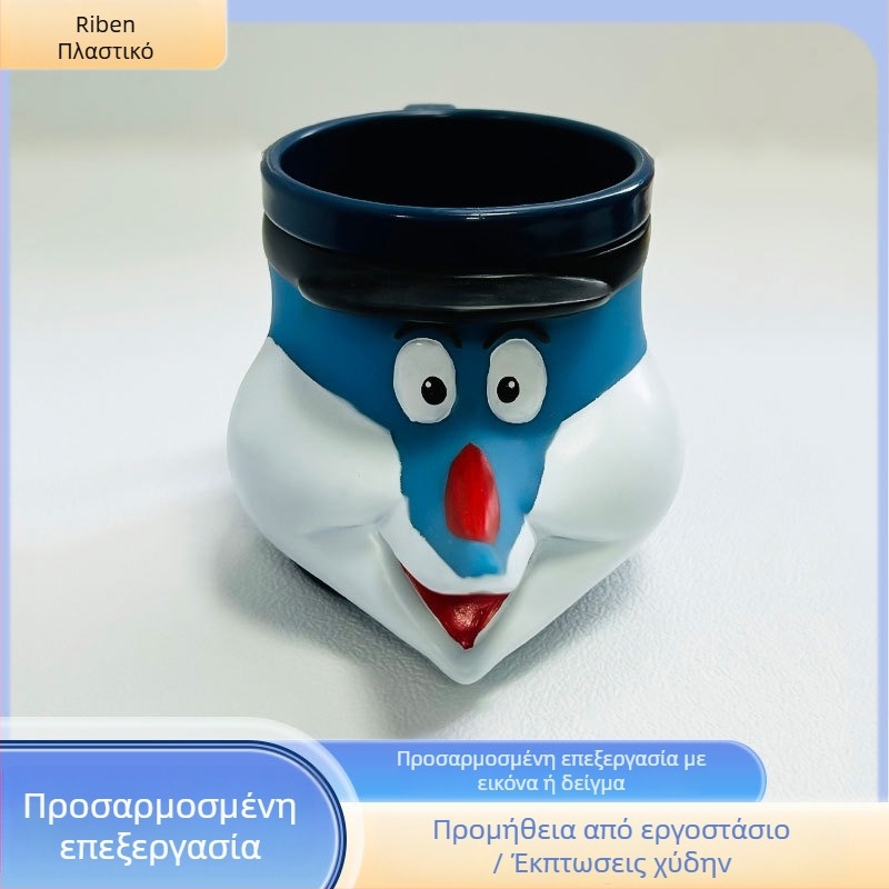 Προσαρμοζόμενα ποτήρια παγωτού από PP, καρτούν σχέδιο, 480 ml, κατασκευή με έγχυση και σμάλωση, τοιχώματα 3–5 mm