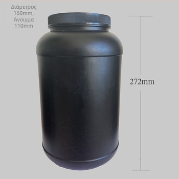 Δοχείο σκόνης από HDPE με βιδωτό καπάκι για γενική συσκευασία