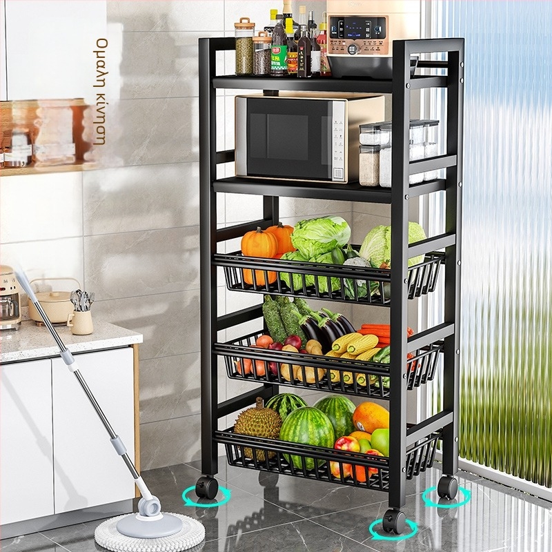 Ράφι αποθήκευσης κουζίνας με βάση στο δάπεδο, από χάλυβα άνθρακα, αναδιπλούμενο, πολυχρηστικό, μετακινούμενο, στυλ mid-century