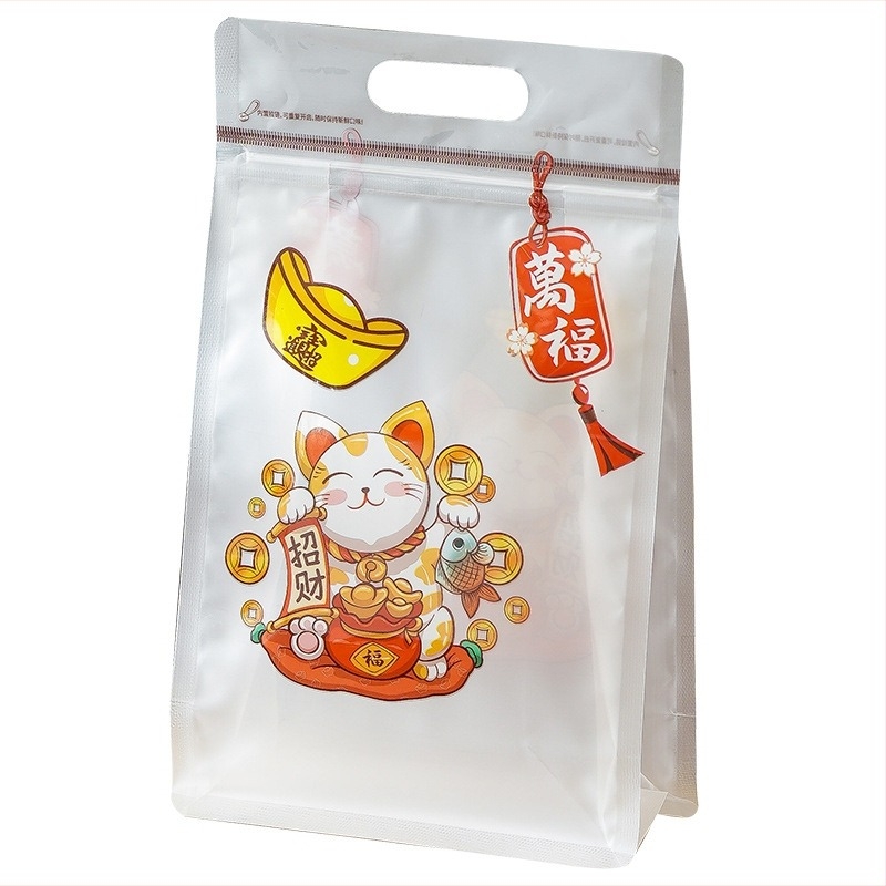 Ματ Stand-Up τσάντα με οκταγωνικό σφράγισμα για συσκευασίες τροφίμων, με νέο υλικό, διπλό στρώμα 20 silk, ημερήσια χωρητικότητα 600000, μάρκα Huas Plastic Packaging