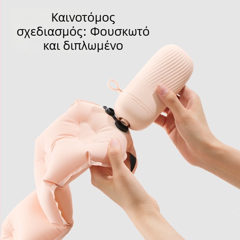 EVERYTHINK U-σχήματος ταξιδιωτικό μαξιλάρι για τον λαιμό με μνήμης αφρού, ύφασμα Spandex-cotton, ελαφρύ κάτω από 0,5 kg