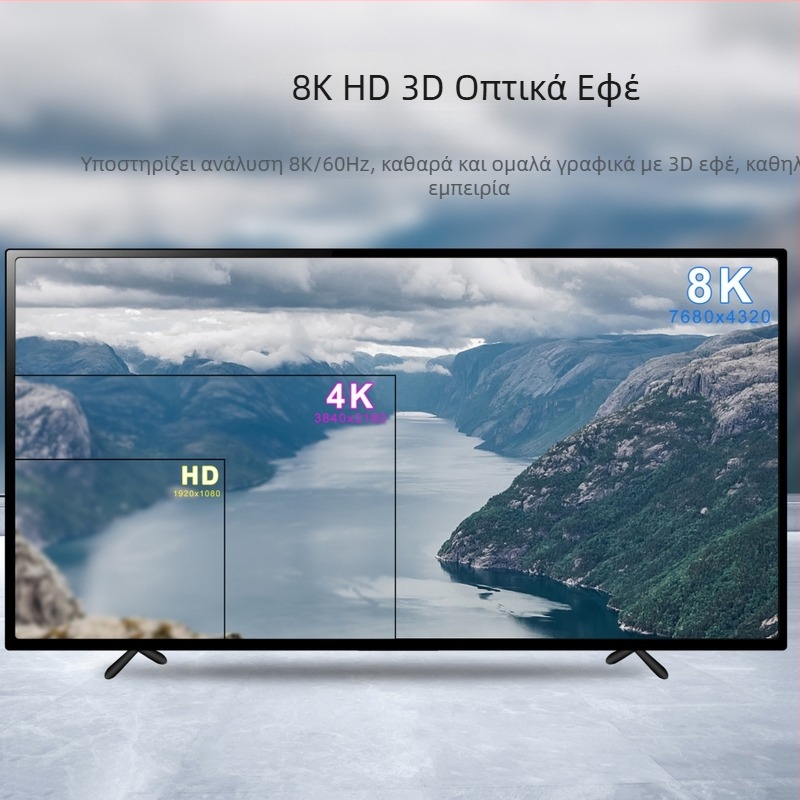 HDMI διακόπτης με 3 εισόδους και 1 έξοδο, τηλεχειριστήριο, βίντεο μετατροπέας 8K60Hz