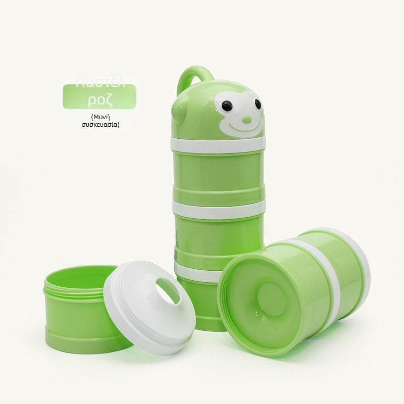 Διπλού επιπέδου φορητή θήκη αποθήκευσης γάλακτος σε σκόνη για μωρά με στεγανοποίηση κατά της υγρασίας