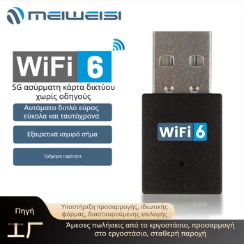 MWS WK20 USB προσαρμογέας Wi‑Fi, διπλής ζώνης 900 Mbps, IEEE 802.11ax/ac/n/g/b, 2.4/5 GHz