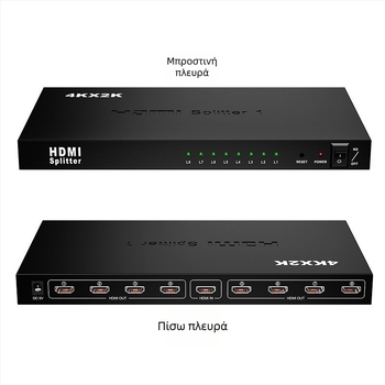 Διανομέας HDMI 1x8 – Υποστήριξη 4K/2K, Είσοδος HDMI, Μοντέλο 1X8 HDMI SPLITTER