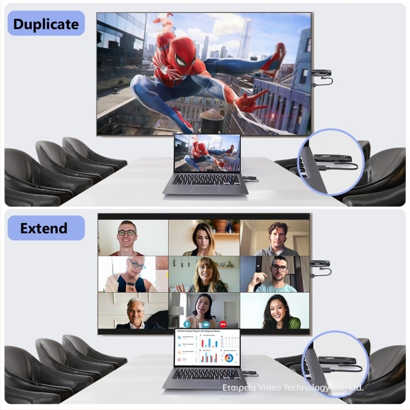 HDMI Ασύρματος Επεκτατής με 1080P@60Hz, εμβέλεια 100 μ, αφύπνιση από απόσταση, διαχείριση ισχύος — πομπός και δέκτης περιλαμβάνονται