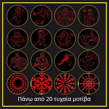 Yirui Νοσταλγικός παιδικός λέιζερ προβολέας από τη δεκαετία του '80 — πολυμορφία προβολής, υπέρυθρη δέσμη λέιζερ, διασκέδαση για γάτες