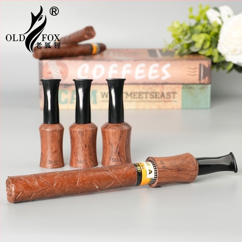 OLD FOX Στόμιο για πούρα από Rosewood-Acrylic — Προσαρμογή διαθέσιμη, Με εγχειρίδιο, Απλό στυλ