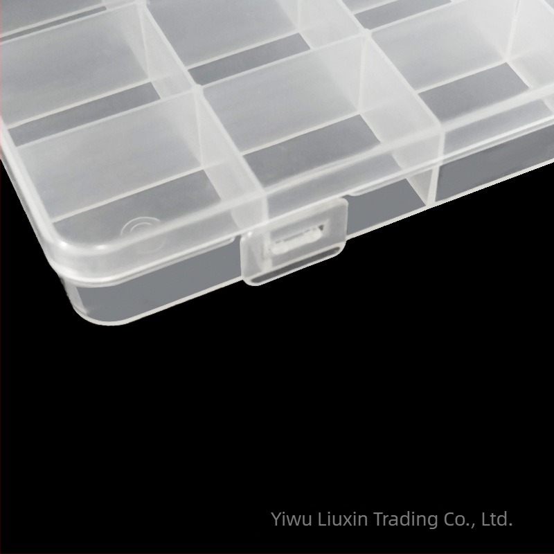 Κουτί οργάνωσης με 42 διαμερίσματα από διαφανές PP πλαστικό, με καπάκι, για χάντρες και μικρά εξαρτήματα
