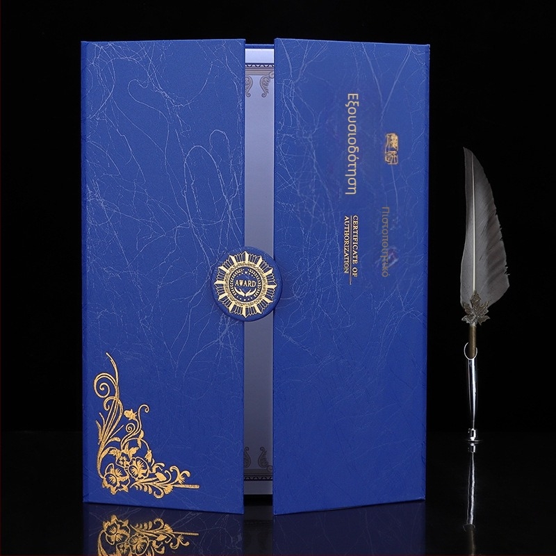 New enterprise treasure χαρτονένιος φάκελος πιστοποιητικού για μαθητές, δασκάλους, δημόσιους υπαλλήλους και προσωπικό επιχειρήσεων