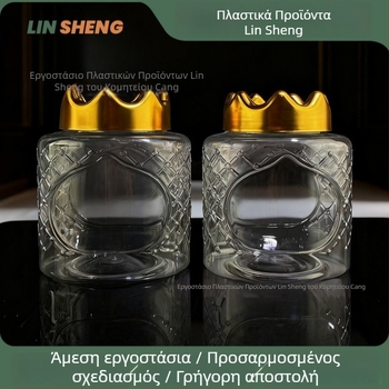 Πλαστικό σφραγισμένο δοχείο με καπάκι Crown, PET, 400–600 ml, Blow Molding, Γενική συσκευασία