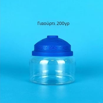 Γιαούρτι πλαστικό βάζο, PET, με πλαστικό καπάκι, συσκευασία κονσέρβας, μοντέλο 60-60