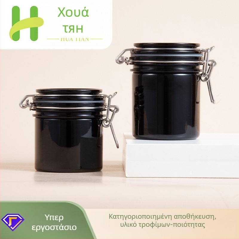 Κύκλικό PET πλαστικό σφραγισμένο βάζο με καπάκι για άλατα μπάνιου; δυνατότητα προσαρμοσμένης επεξεργασίας; εκτύπωση λογοτύπου