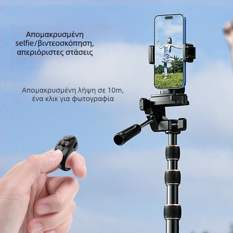 Ly-09 Δαχτυλίδι Bluetooth τηλεχειριστήριο για selfies, Bluetooth 5.3, ABS, βάρος 10