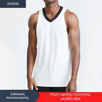Ανδρικό αθλητικό γιλέκο, γρήγορο στέγνωμα από βαμβακο-πολυεστέρα μείγμα, μονόχρωμο, 87% πολυεστέρας, για όλες τις εποχές