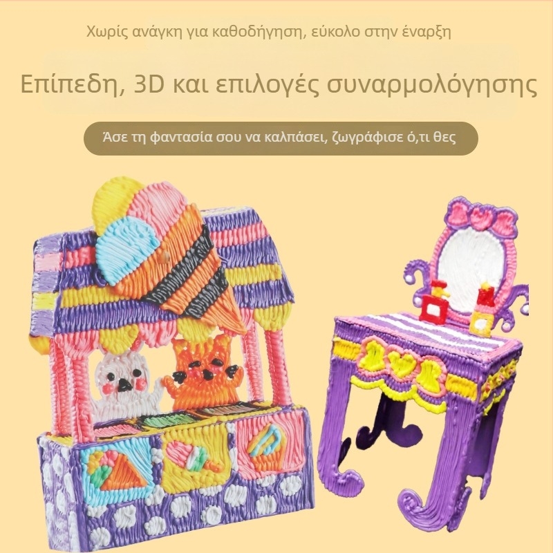 Παιδική πένα 3D εκτύπωσης – υψηλή θερμοκρασία, υλικό ABS, DIY φιλική, μάρκα Pai ah bear, ηλικίες 7–14